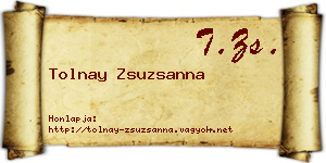 Tolnay Zsuzsanna névjegykártya