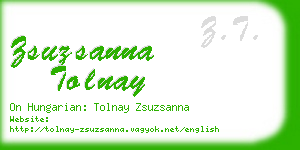 zsuzsanna tolnay business card